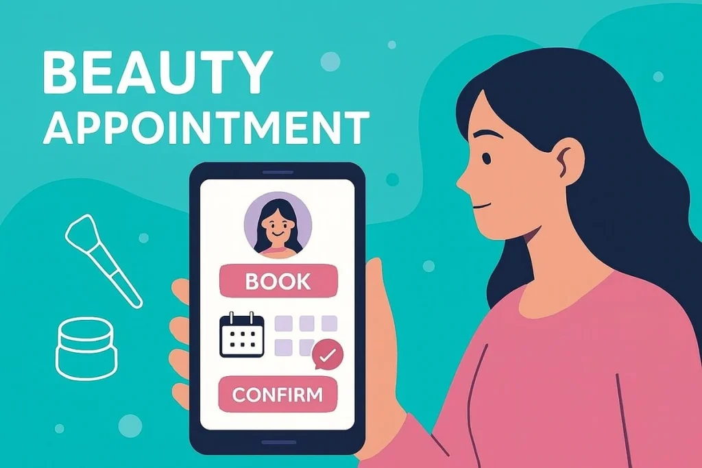 عکس اپ رزرو نوبت زیبایی