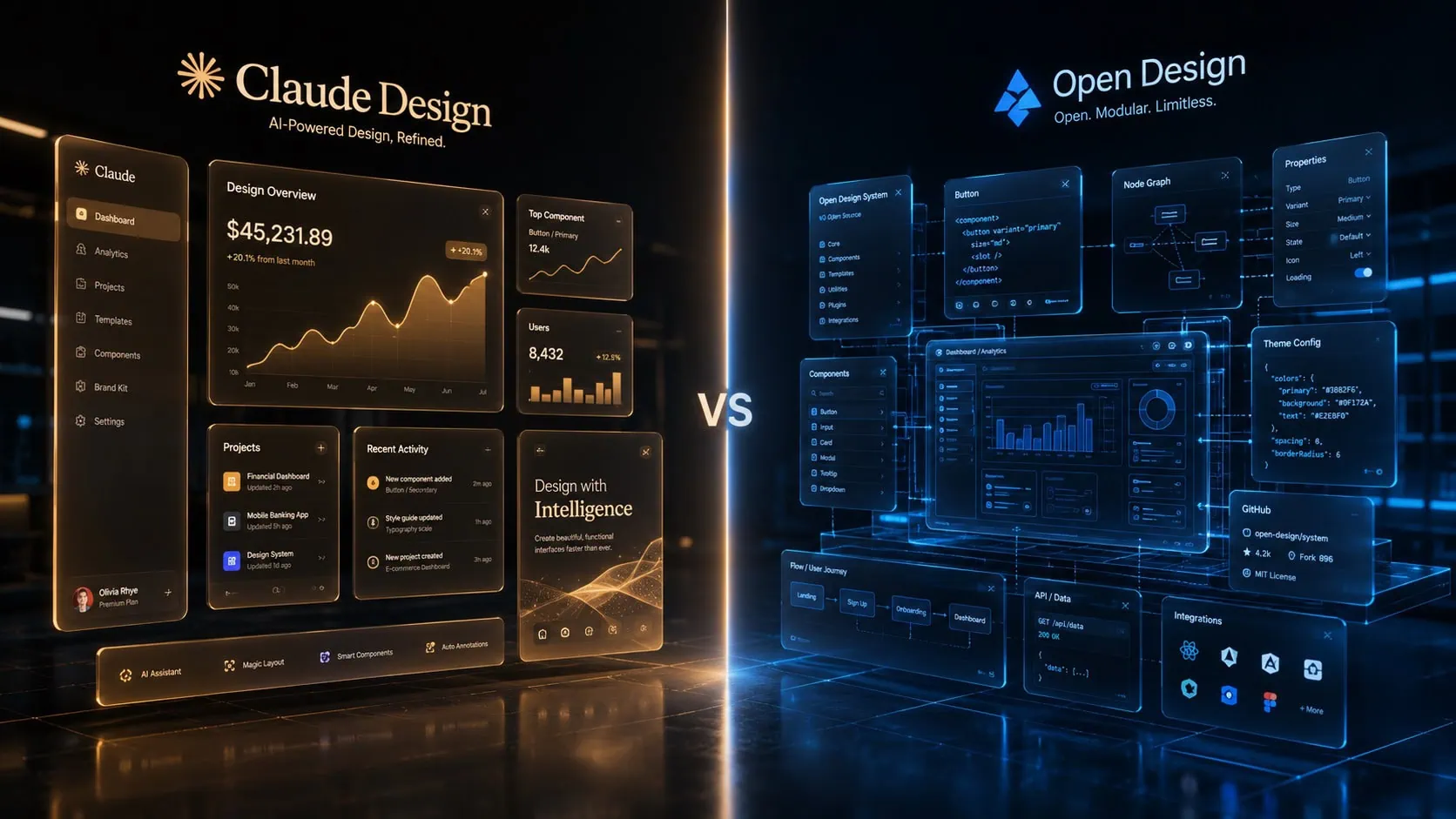 مقایسه رابط کاربری Claude Design با Open Design در سال ۲۰۲۶